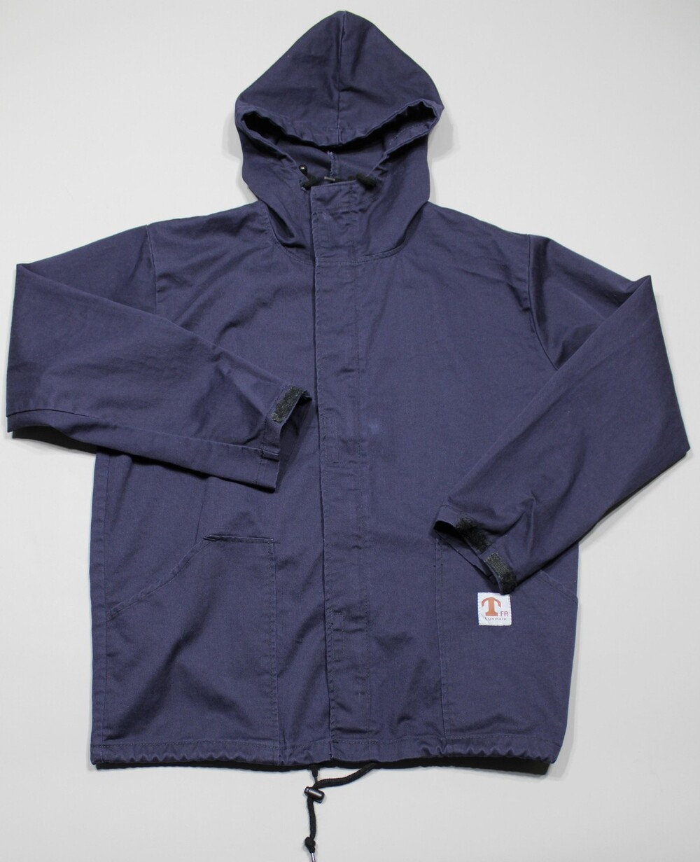 Vintage Tyndale Jacket Mens Medium Blue Hooded Flame Resistant FR Workwear TS72